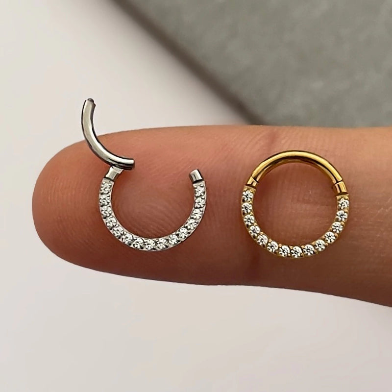 piercing helix cravejado gold